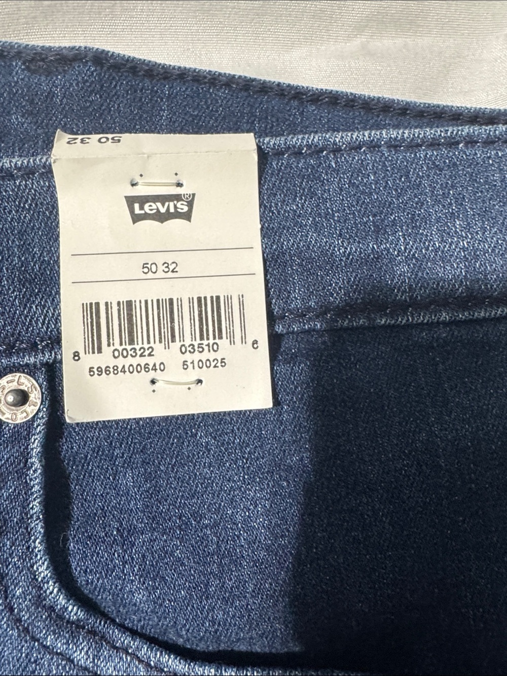 Levi’s 502 Taper Jeans 50x32 (Hemmed to 29”) Levi’s Flex Stretch Dark Wash - Picture 3 of 10